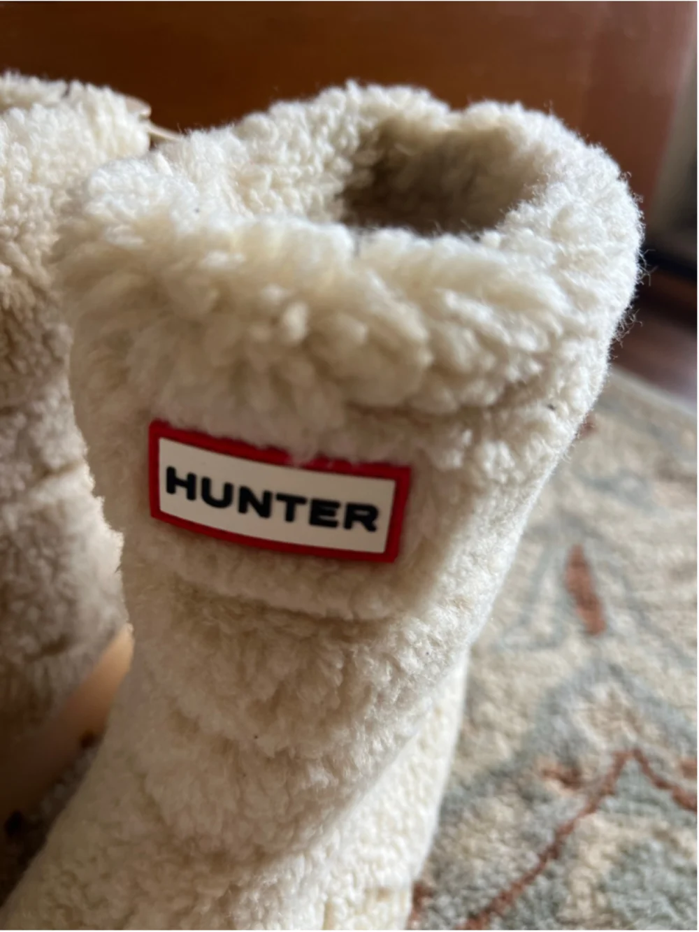 Women's Hunter Sherpa Winter Boots in Beige 38/8